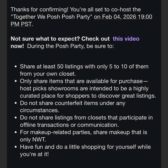 Set to co-host the "Together We Posh Party" on February 4th - Picture 3 of 3